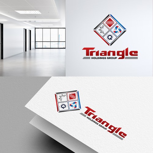 Combine multiple companies into one powerful emblem!  Ultimate Goal - 'Triangle Holdings'-ontwerp door Ekyrt