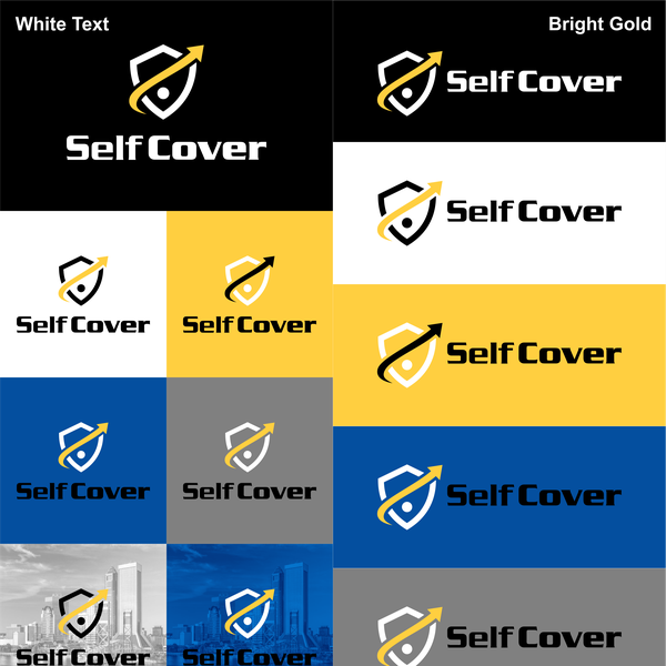 Selfcover White Text -Bright Gold