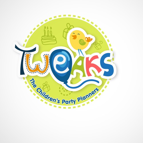 logo for Tweaks - The Children's Party Planners Design by Valeriedraws