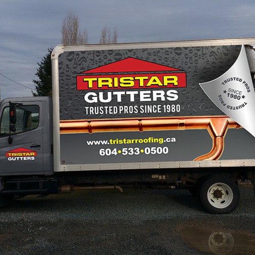 Tristar Gutter truck vehicle wrap (I AM HAVING A PRO INSTALL WRAP) Design by claudyos