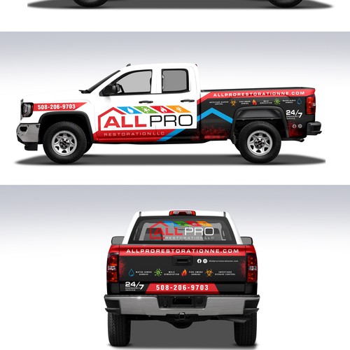 New vehicle Wrap for a Restoration truck Diseño de Duha™