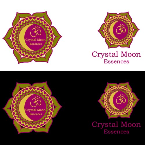 Design Logo for Crystal Moon Essences - remedies for harmonic rebalance and well-being di pemacreative