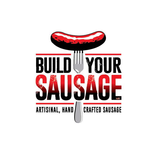 Build your Sausage artisan hand crafted sausage LOGO Logo design contest
