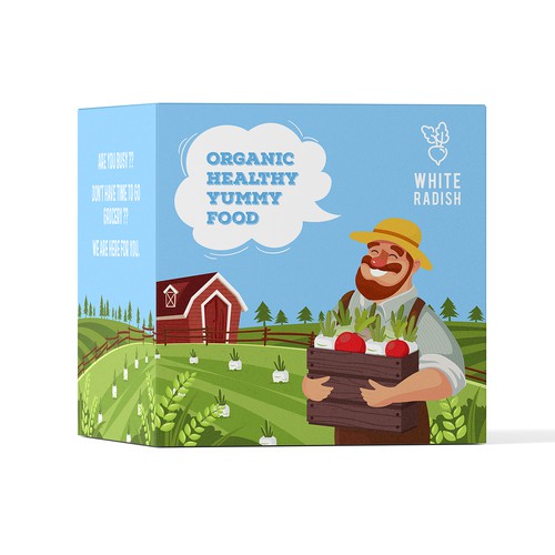 WHITE RADISH-meal prep box Design by Mahiofficial™