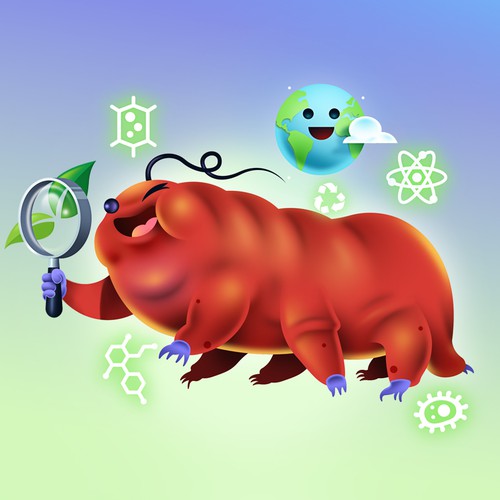 Draw beautiful, natural tardigrades Design by Xinteki