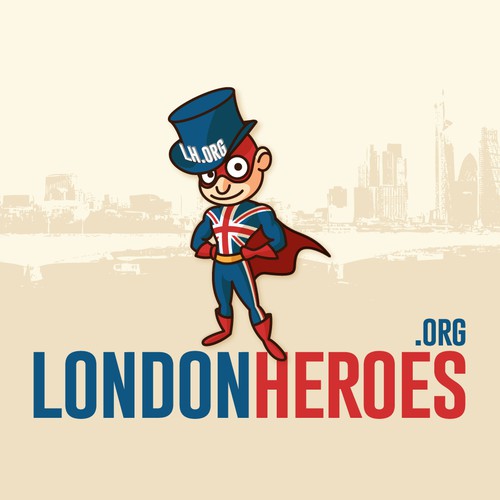 Create the character of a London hero as a logo for londonheroes.org Diseño de Atzinaghy