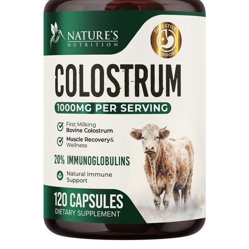 Powerful, Colostrum Design Needed for Nature's Nutrition Design by UnderTheSea™
