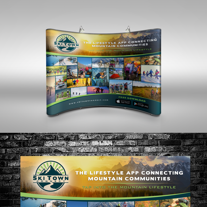 Create A Pop Up Banner For Mountain Communities That Will Be Seen