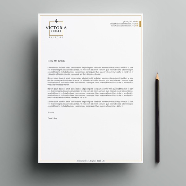 Diseño de LAXMI DESIGNHUB titulado "4 Victoria Street: Letter Head"