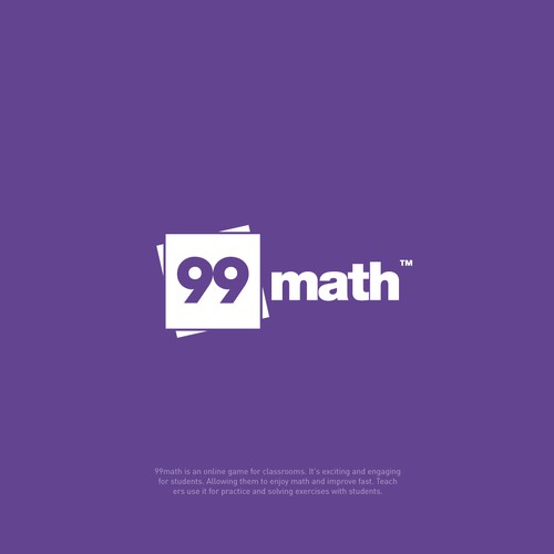 Design a logo for 99math - an online math game for kids | Logo design ...