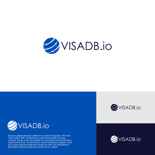 Global visa & immigration platform needs a LOGO. Design by Vanessa Bañares