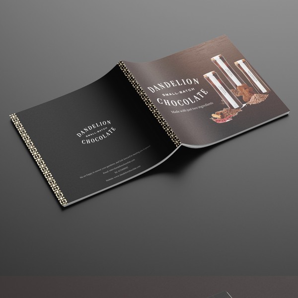 Design by AMK_Designs titled "Chocolate Company – Catalog Design"