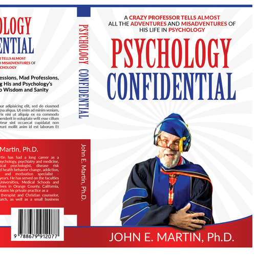 Cover for book on funny stories about a psychology professor's experiences with students and clients Design by Lizaa