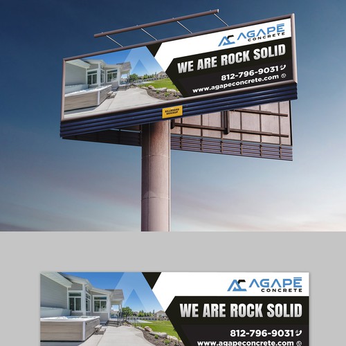 AN AMAZING CONCRETE COMPANY BILLBOARD NEEDED Aprox 14’ tall and 48’ wide Design by 123Graphics