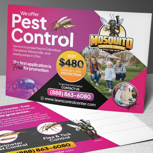 Designs | Looking for a powerful eye catching postcard for mosquito control company | Postcard ...