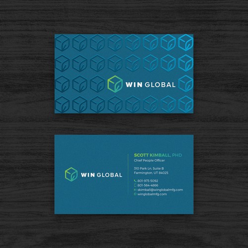 WIN Global Business Card Design Design by Rakibh