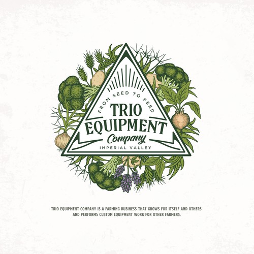 Design an agricultural logo for Trio Equipment Company Design by BestMaxa