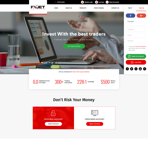 Modern Website Design For An Online Forex Trading Wordpress Theme - 