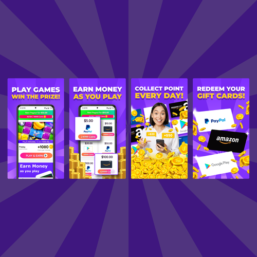 Designs | Google Play Store Screenshots for a mobile gaming app ...