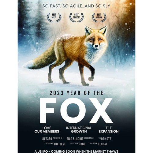 Life360 2023 Year of the Fox Poster Design by vkbdesign