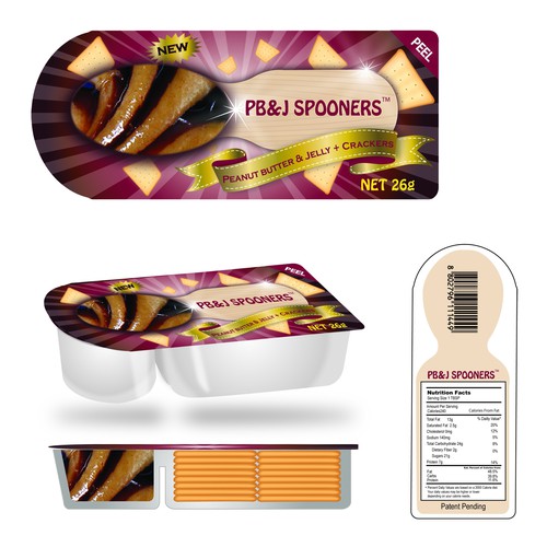Product Packaging for PB&J SPOONERS™ Design by YiNing