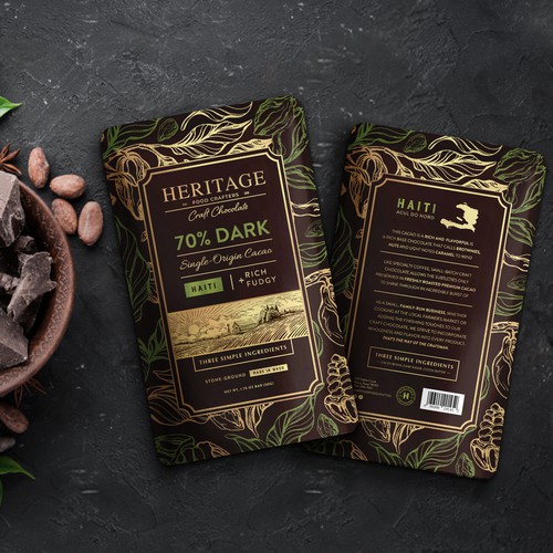 High-End Craft Chocolate Packaging that Creates a Sense of Heritage and Community Diseño de maxgraphic