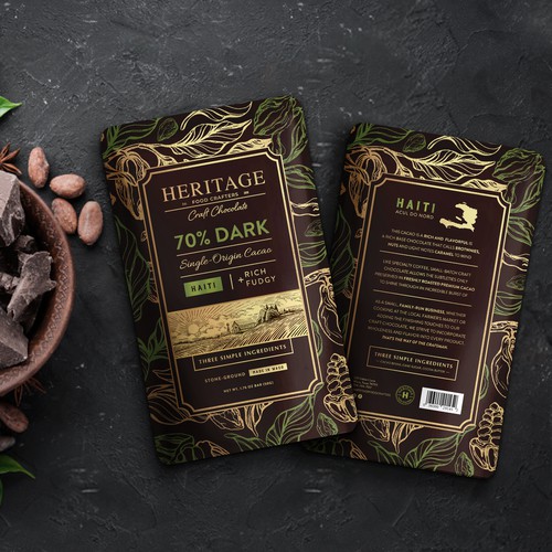 High-End Craft Chocolate Packaging that Creates a Sense of Heritage and Community Design by maxgraphic