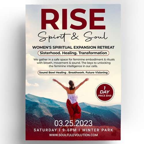 Spiritual Retreat Flyer Design by The Cloud Digital