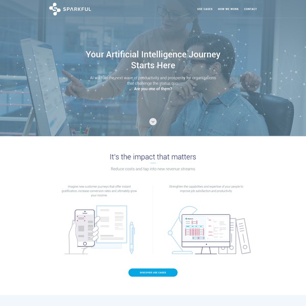 Sparkful needs a powerful website with custom artwork