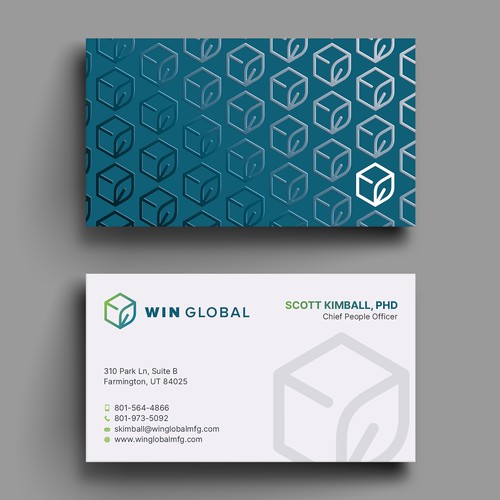 WIN Global Business Card Design Design by Hasanssin