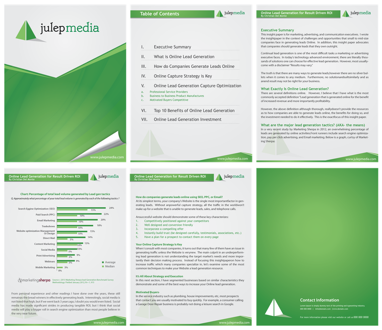 New MS Word Template Design For a White Paper- Julep Media ...