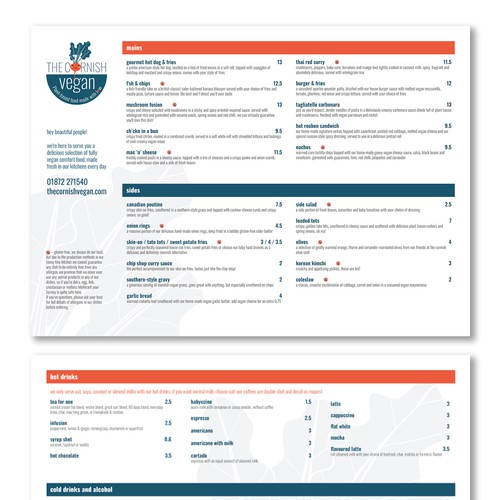 Vegan restaurant menu design Design by Michal Sanca