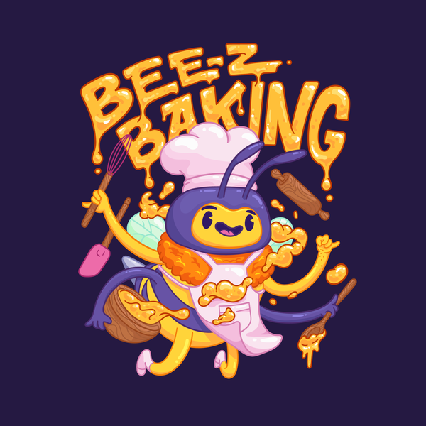 Bee-z Baking - Retro Mascot Illustration