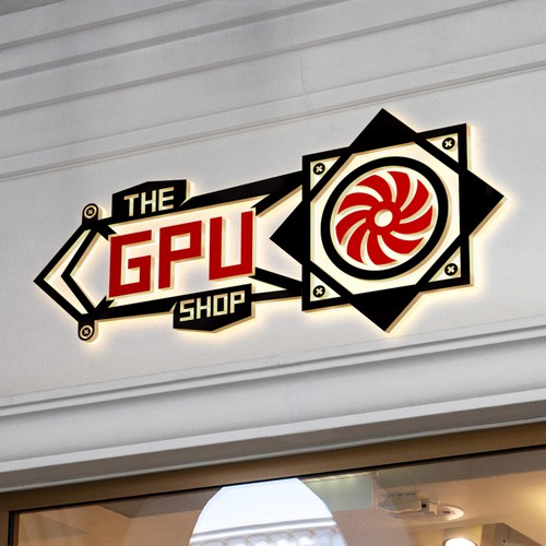 Create a futuristic logo for "The GPU Shop" Design by <<{P}>>