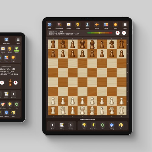 iPad Chess App - Polishing project. See PSD. Design by Harry K.