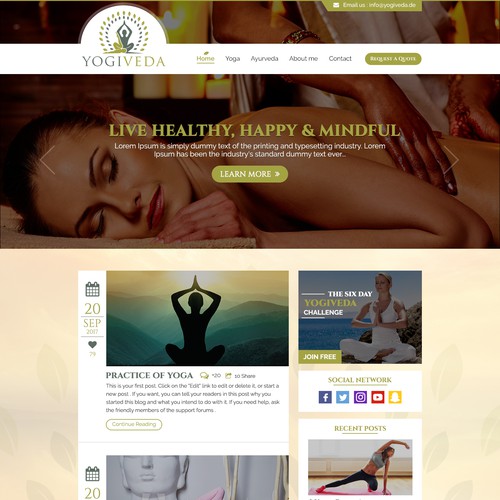 Web page design contest entry by GiviSoft