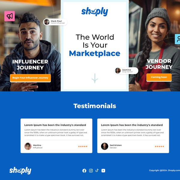 Landing Page Design For Decentralized Commerce launch
