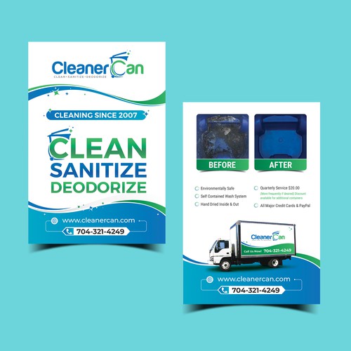 Design a Promotional Flyer for Our Trash Can Cleaning Business Design by idea@Dotcom