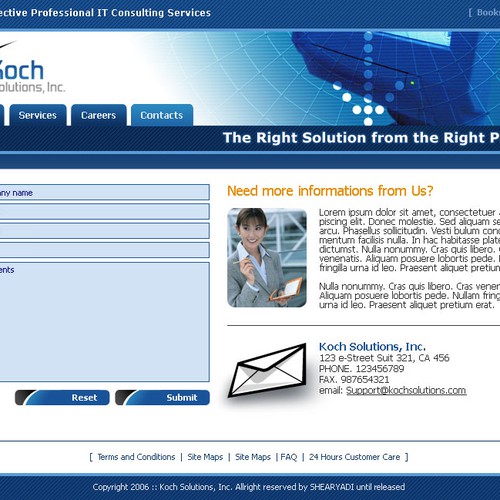 $500.00 Website template (Design only) Design by Shearyadi