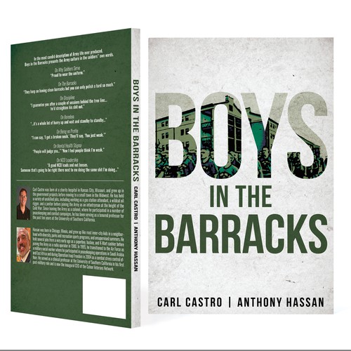 We need a compelling book cover to show life in the US ARMY today AFTER two decades of war. Design by elQue.design