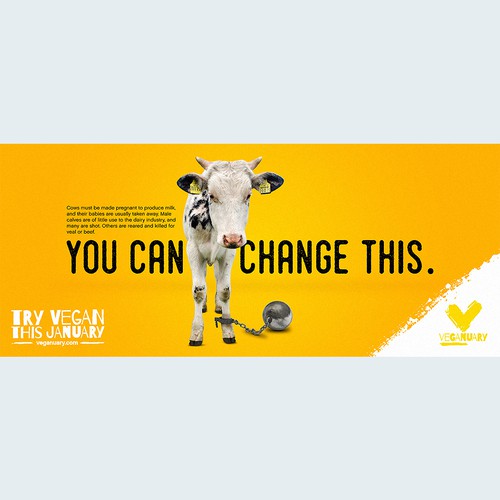 Create a high impact London Underground campaign for Veganuary. Design by Hass Hijazi