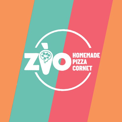 "Logo creation and complete covering for a FOOD TRUCK PIZZA CÔNE" winning Logo design