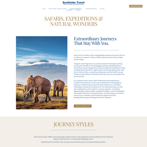 Premium Web Design for Luxury Travel