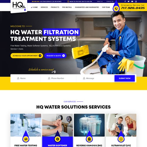 Website for Water Treatment Website Design réalisé par ♾️e2infinity♾️