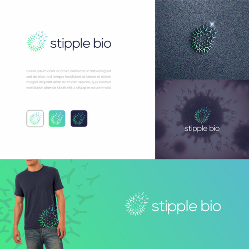 Design a logo for a biotech that uses "molecular stippling" to map out cancer's vulnerabilities Design by immortal™