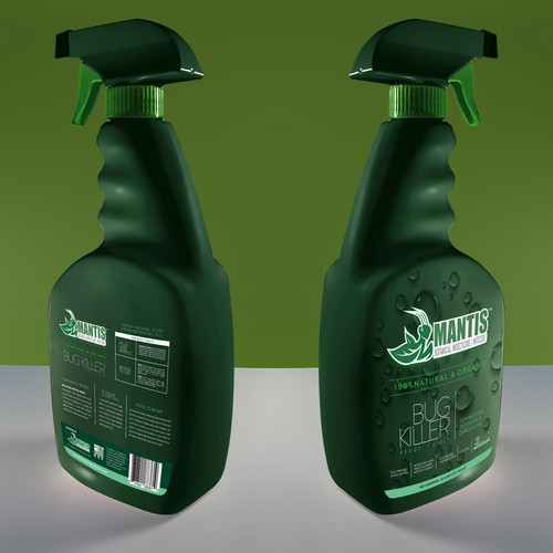 NATURAL & ORGANIC BUG KILLER SPRAY BOTTLE LABEL Design by leandropalencia84