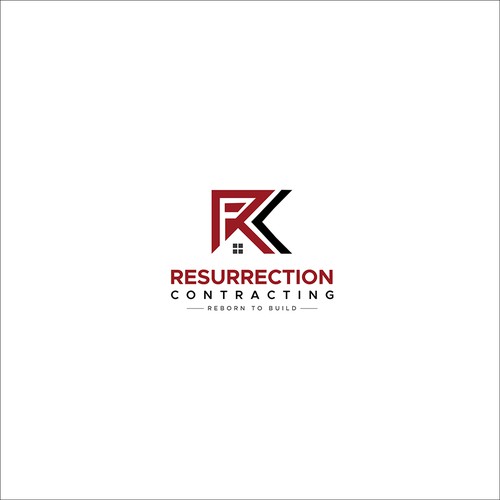 "Reborn To Build" construction company logo. Design by CreativePulse_