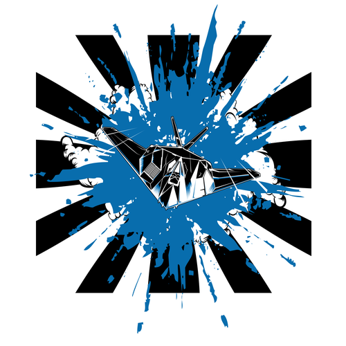 Tattoo with Stealth Bomber Design by mckirbz