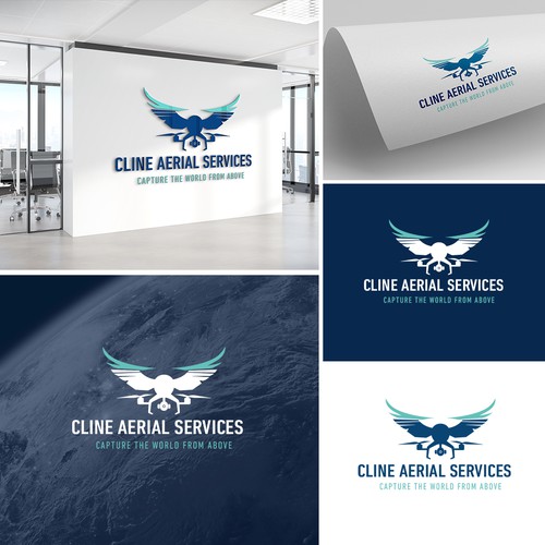 Design by mikreativo titled "Logo that incorporates an aerial drone theme and the name of the company"