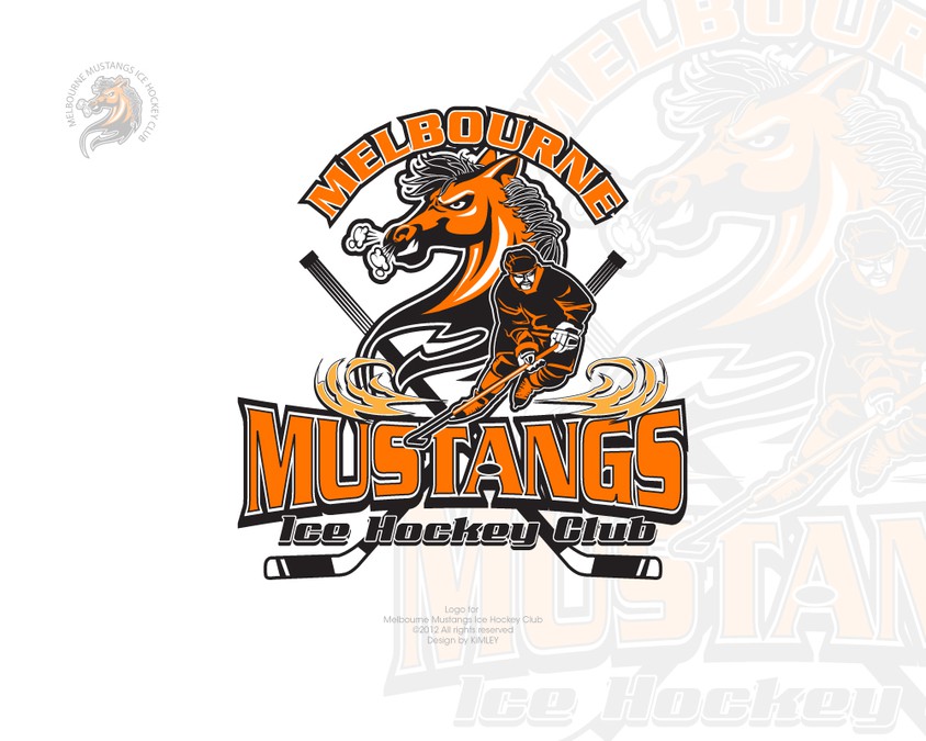 logo for Melbourne Mustangs Ice Hockey Club Logo design contest